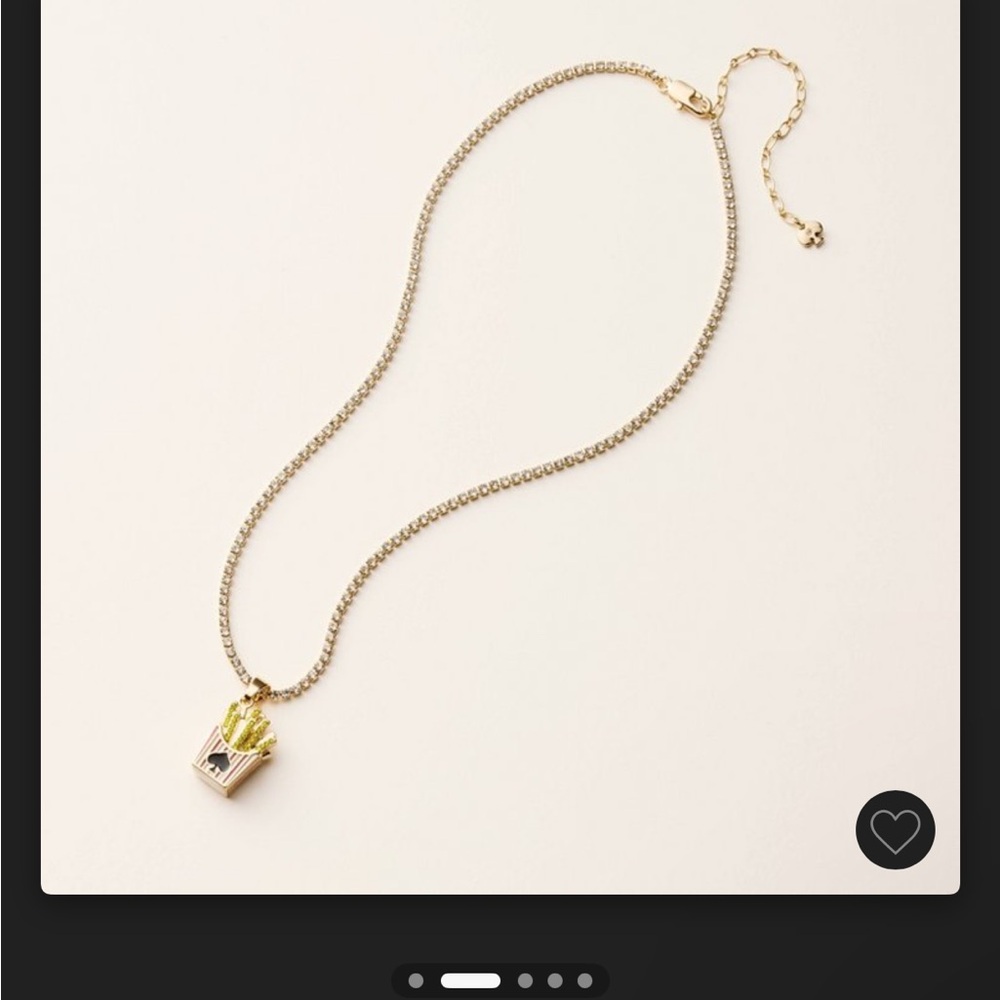 Kate spade X target French Fry tennis Pendant necklace - Picture 2 of 8